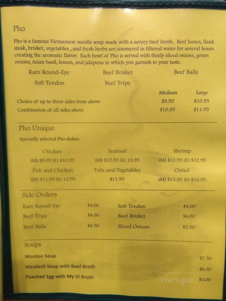 Pho My Vi - Kaneohe, HI menu_pic