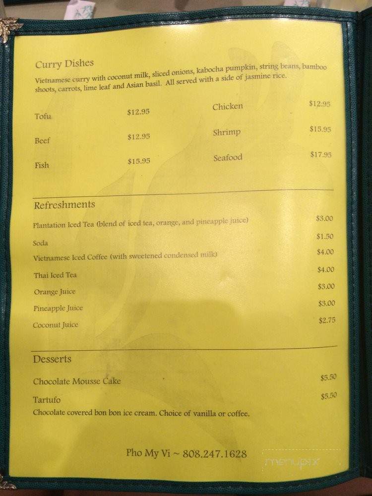 Pho My Vi - Kaneohe, HI menu_pic