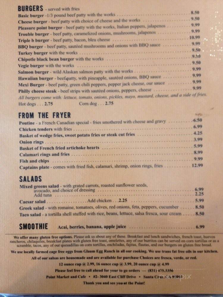 Point Market & Cafe - Santa Cruz, CA menu_pic