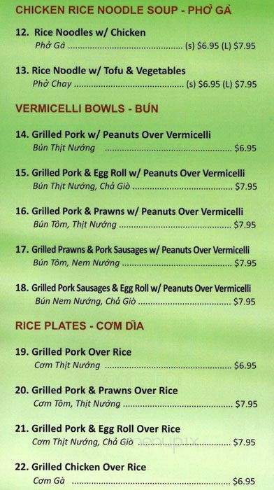 Phonomenal - Pinole, CA menu_pic