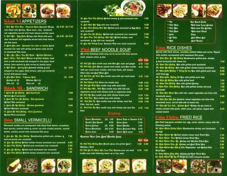 Pho Bac - Los Angeles, CA menu_pic