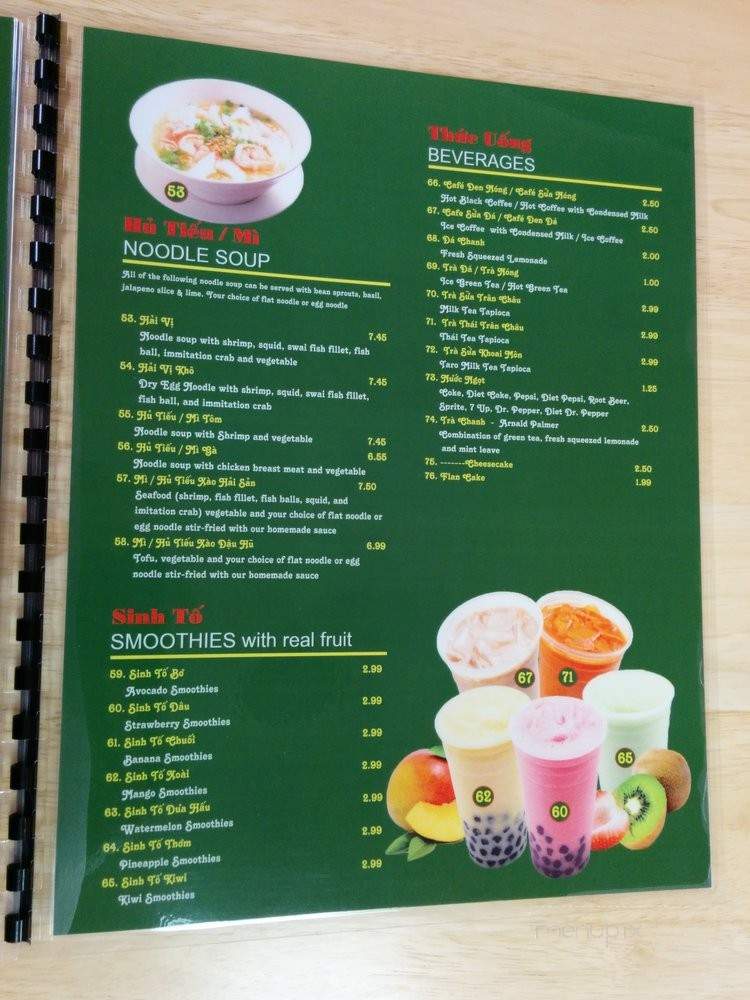 Pho Bac - Los Angeles, CA menu_pic