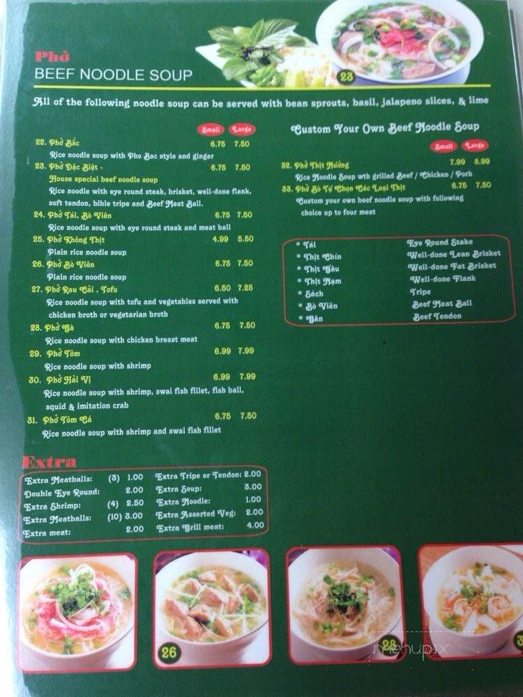 Pho Bac - Los Angeles, CA menu_pic