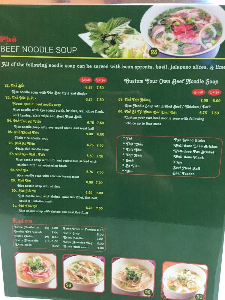 Pho Bac - Los Angeles, CA menu_pic