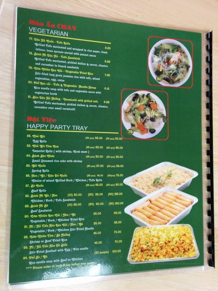 Pho Bac - Los Angeles, CA menu_pic