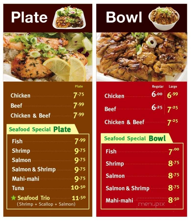 Charki's Teriyaki - Gardena, CA menu_pic