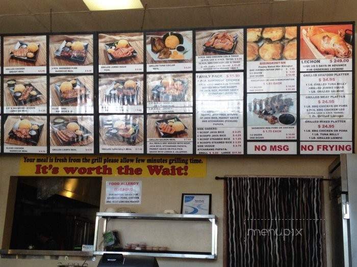 Tony's Barbecue and Bibingkinitan - Carson, CA menu_pic