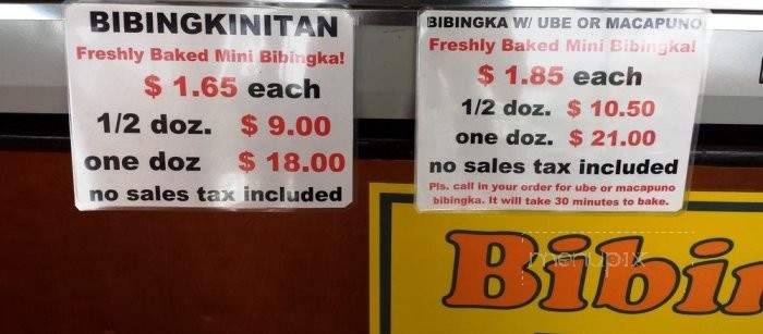 Tony's Barbecue and Bibingkinitan - Carson, CA menu_pic