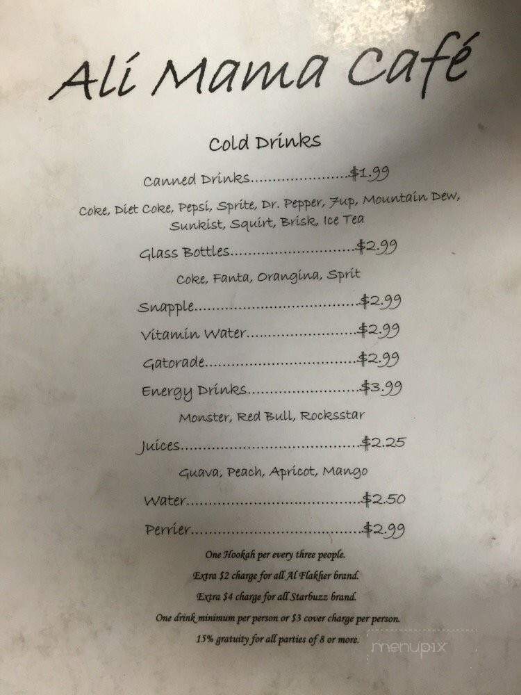 Ali Mama Cafe - Los Angeles, CA menu_pic