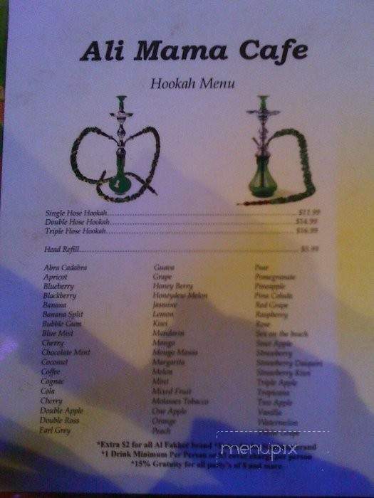 Ali Mama Cafe - Los Angeles, CA menu_pic