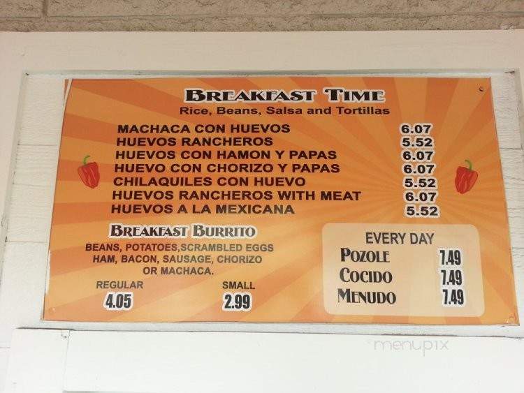 Habanero Mexican Grill - San Gabriel, CA menu_pic