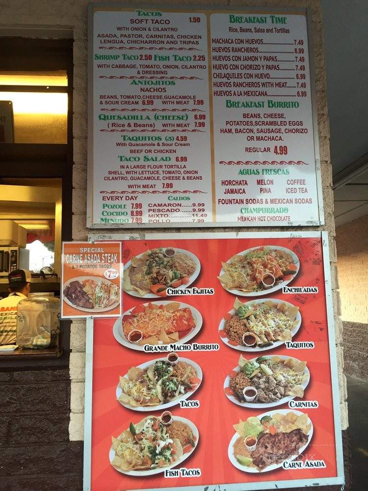 Habanero Mexican Grill - San Gabriel, CA menu_pic