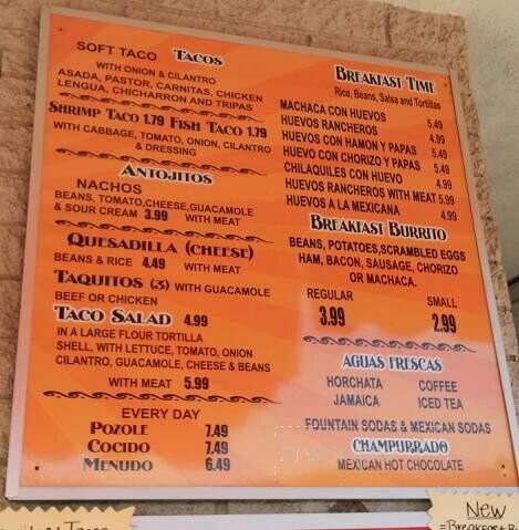 Habanero Mexican Grill - San Gabriel, CA menu_pic