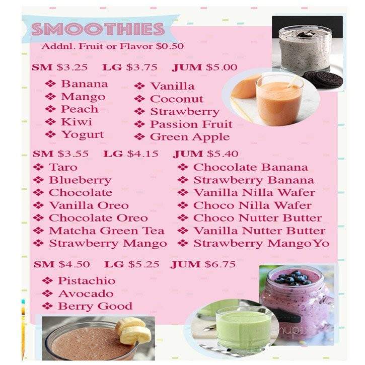 Fruttino - Granada Hills, CA menu_pic
