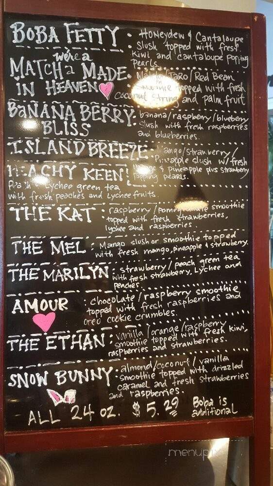 Bobalicious Tea House and Water - Rancho Cucamonga, CA menu_pic