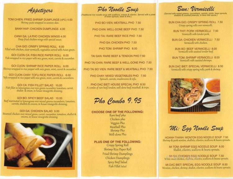La Pho - Irvine, CA menu_pic