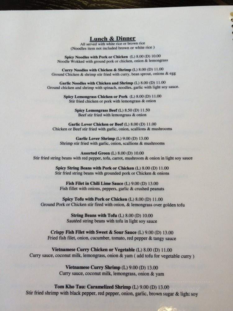 La Pho - Irvine, CA menu_pic