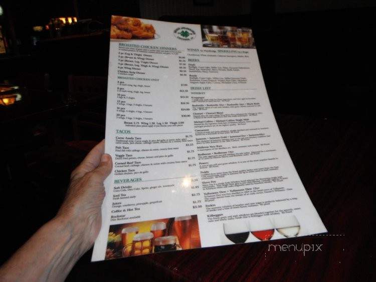 Brien O'Connors - Lakewood, CA menu_pic