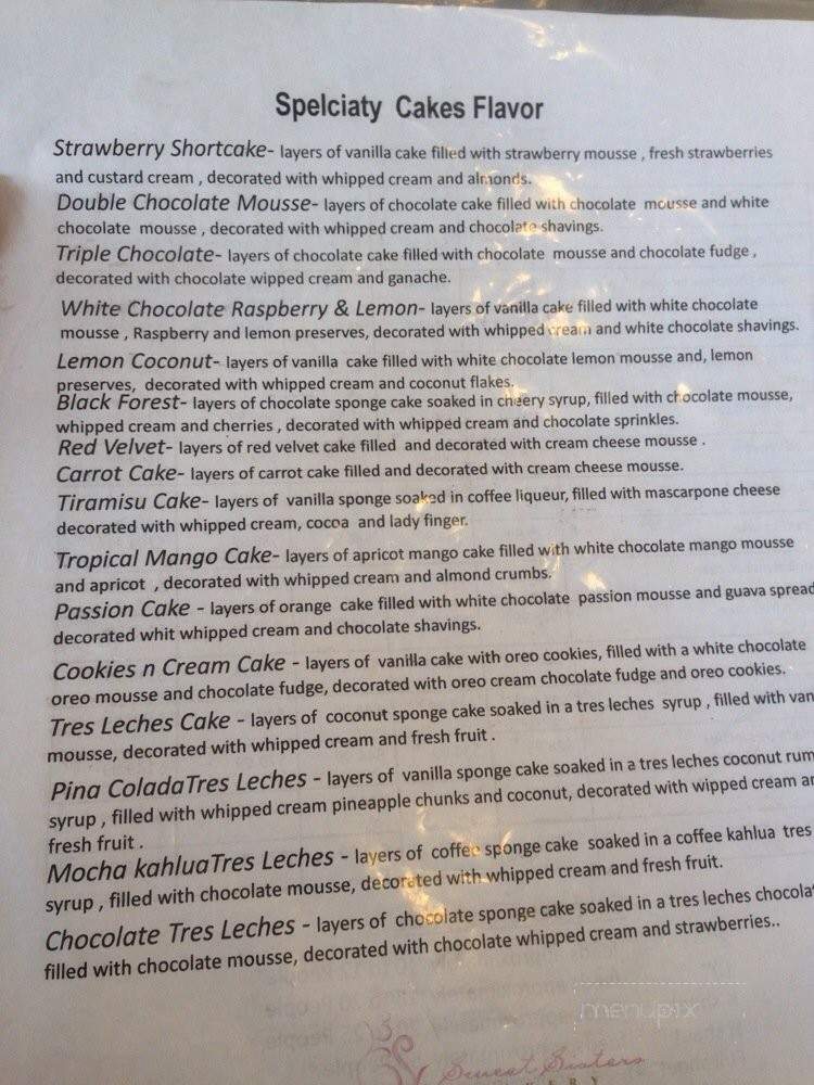 Sweet Sisters Bakery - Chula Vista, CA menu_pic