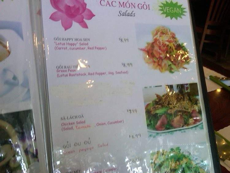 Hoa Sen Vegetarian Restaurant - Garden Grove, CA menu_pic