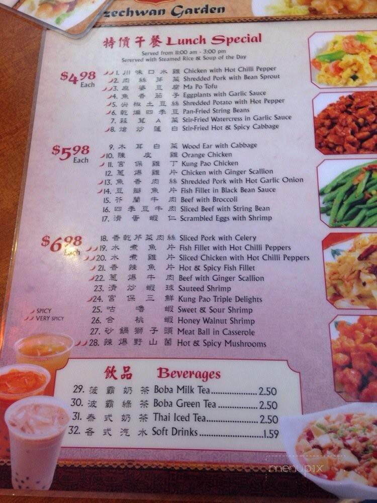 Online Menu Of Szechwan Garden Chandler Az