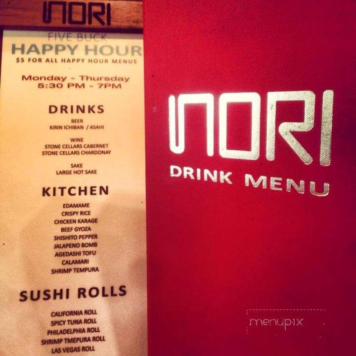Nori Sushi - West Hollywood, CA menu_pic