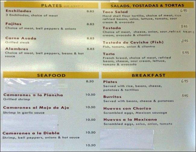 Ole Ole Burrito Express - Oakland, CA menu_pic