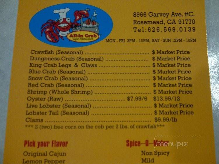 /250221069/All-In-Crab-Cajun-Restaurant-Rosemead-CA - Rosemead, CA