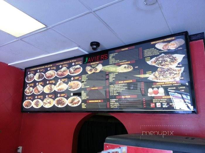 Javier's - Pasadena, CA menu_pic