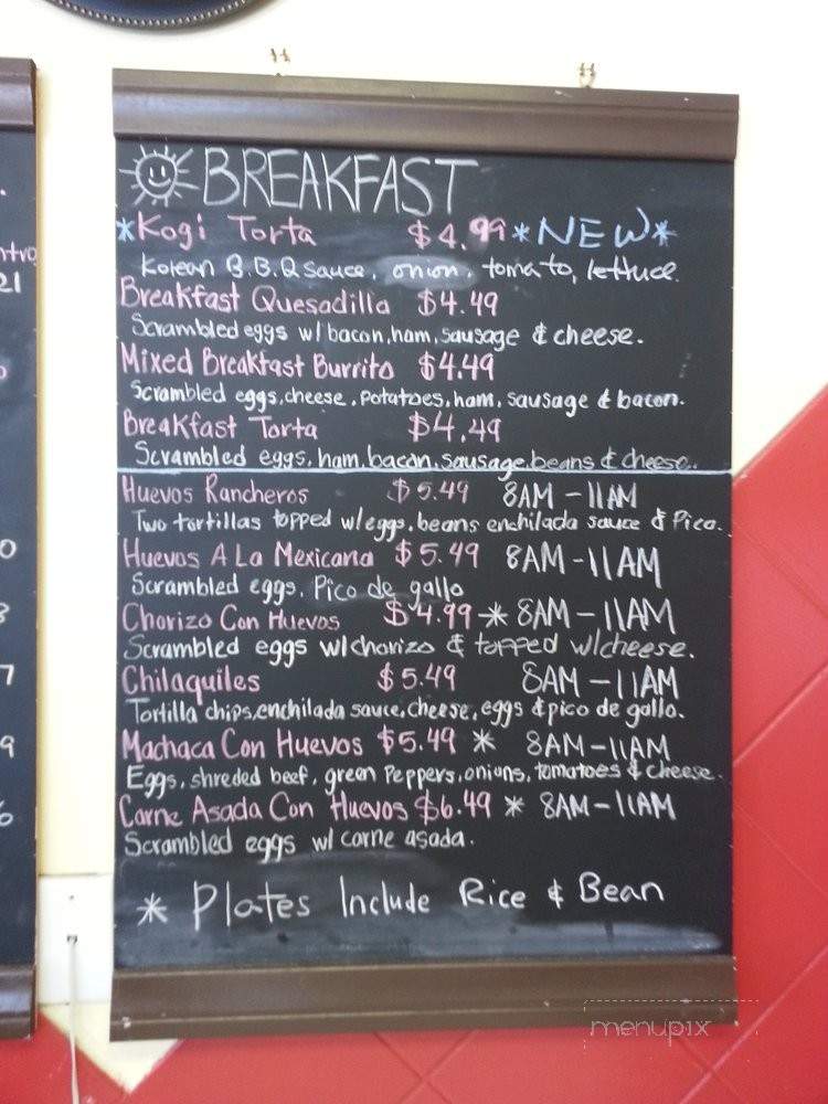 Javier's - Pasadena, CA menu_pic