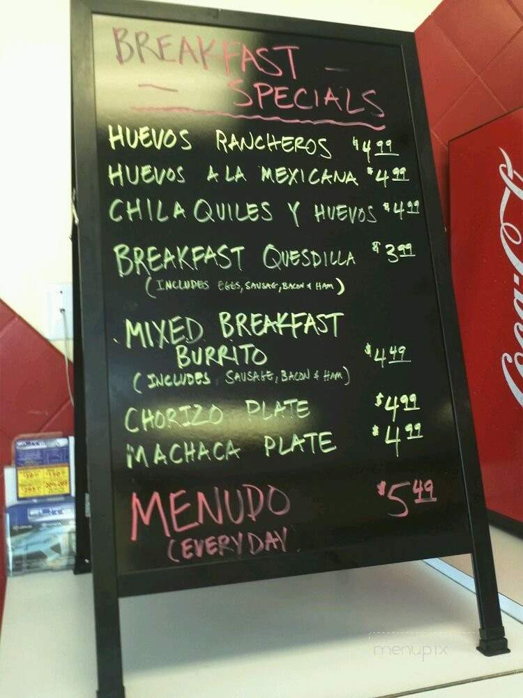 Javier's - Pasadena, CA menu_pic