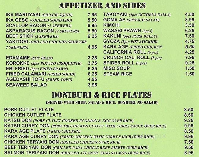 Kin Yobi Ramen - Millbrae, CA menu_pic