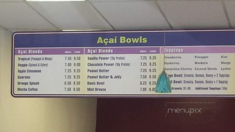 Beach Bowls Acai Cafe - Redondo Beach, CA menu_pic