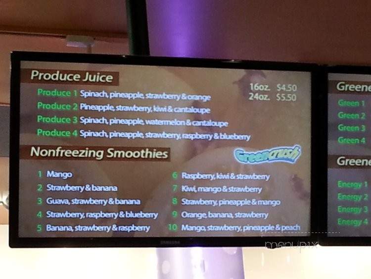 Green Crush - Montebello, CA menu_pic