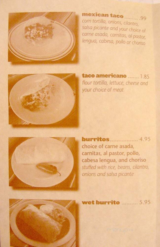 El Torazo - Long Beach, CA menu_pic