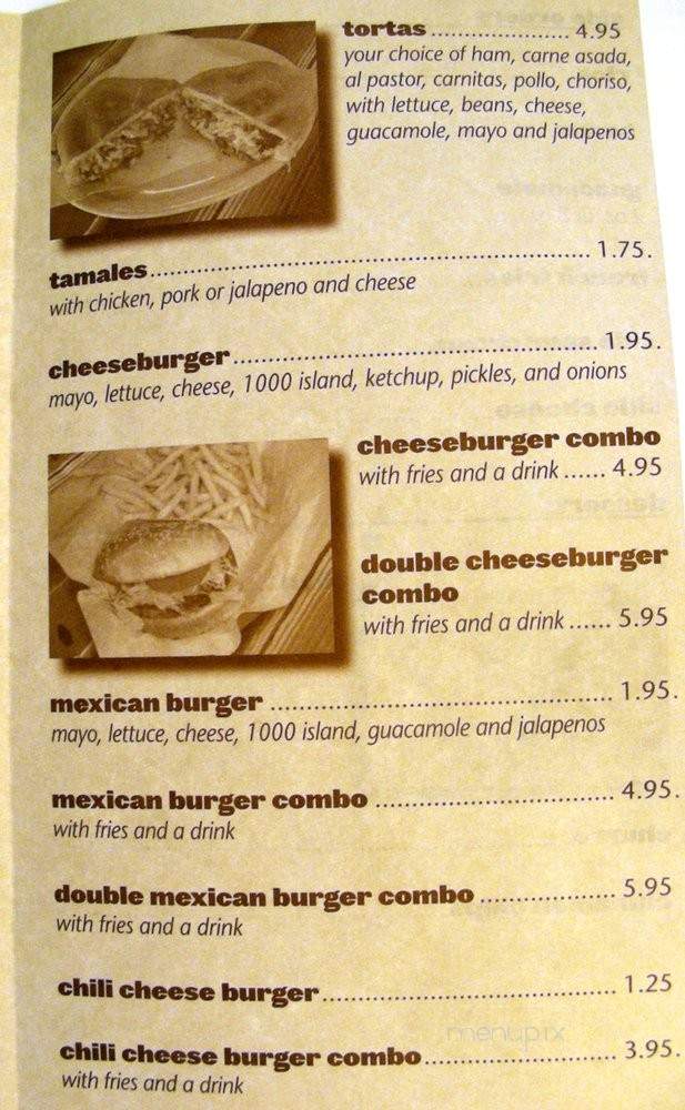 El Torazo - Long Beach, CA menu_pic