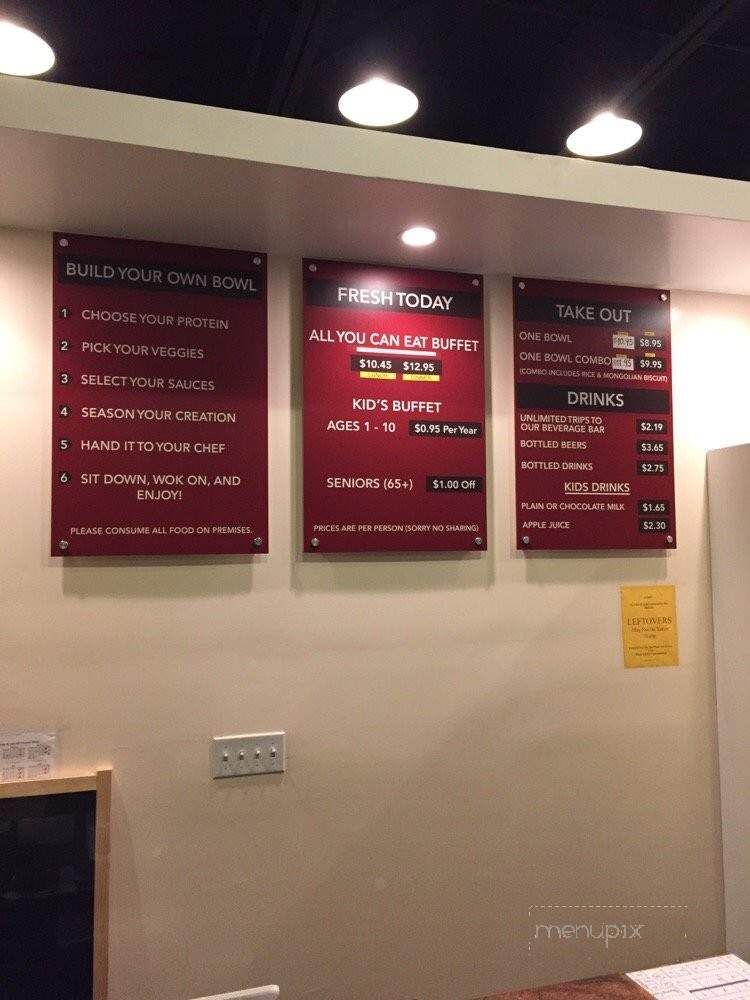 Big Wok Mongolian Grill - Rancho Cucamonga, CA menu_pic