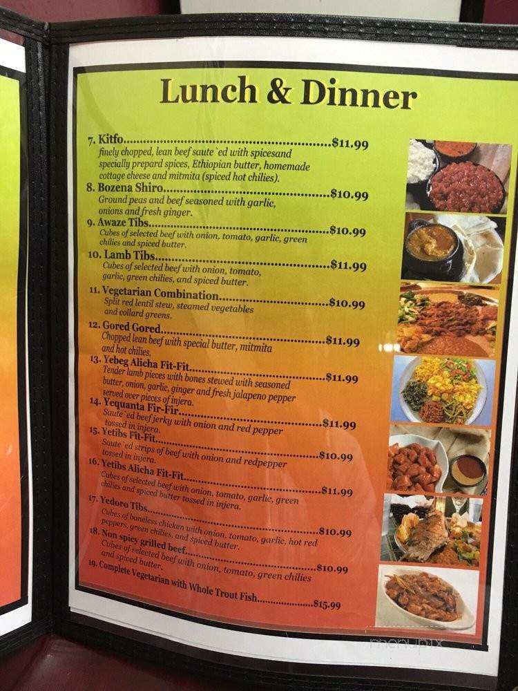 Fresh Ethiopian Restaurant - Inglewood, CA menu_pic