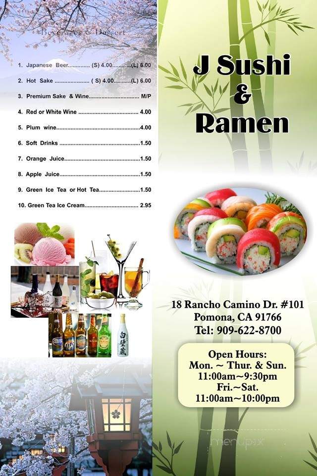J Sushi & Ramen - Pomona, CA menu_pic