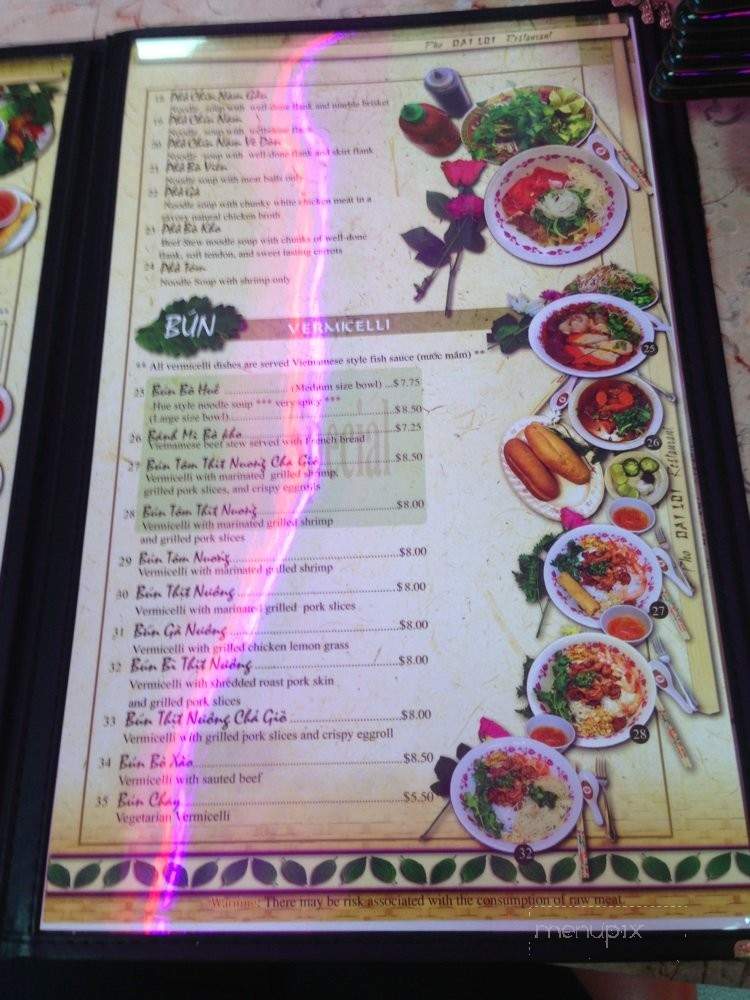 Menu of Pho Dai Loi in Forest Park, GA 30297