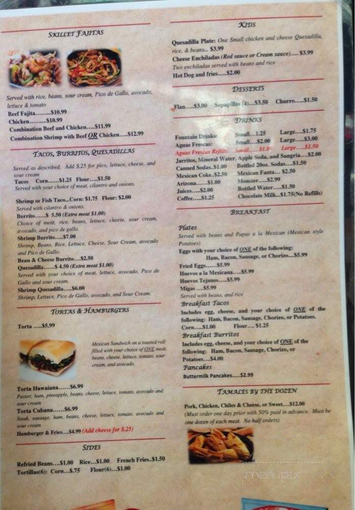 Dona Mary - Plano, TX menu_pic