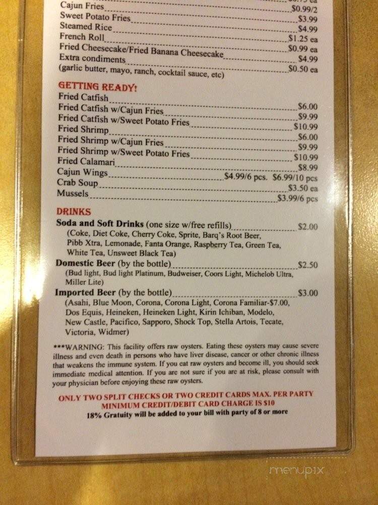 The Bucket Crabs And Crawfish - Norwalk, CA menu_pic