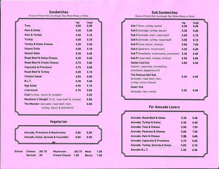 Vince's Deli - Pasadena, CA menu_pic