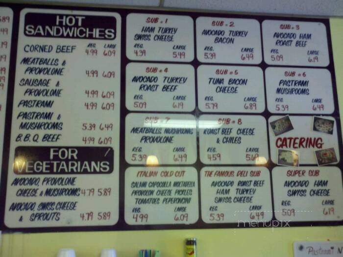 Vince's Deli - Pasadena, CA menu_pic
