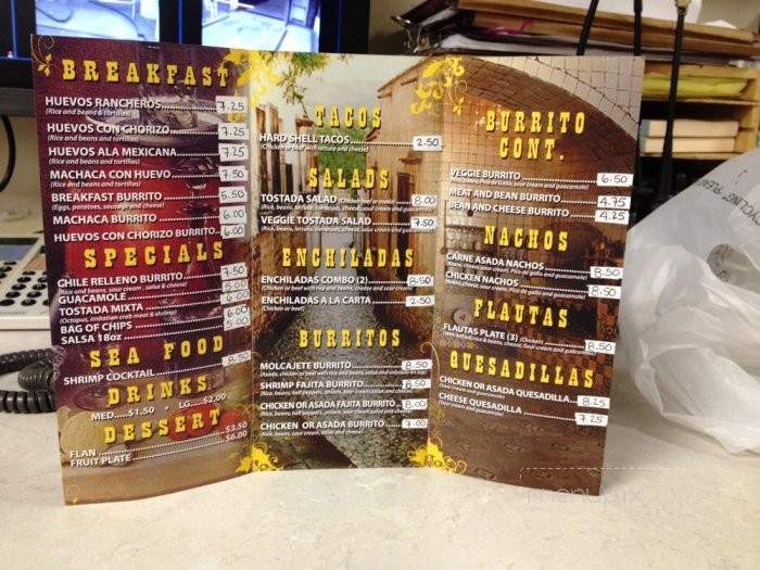Nina's Mexican Food - Los Angeles, CA menu_pic