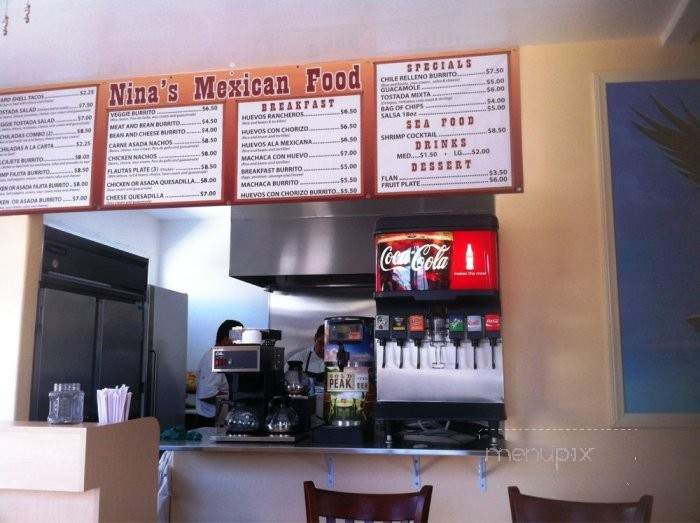 Nina's Mexican Food - Los Angeles, CA menu_pic