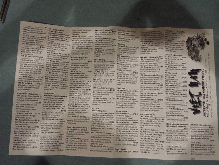 Nha Hang Viet Nam - Chicago, IL menu_pic