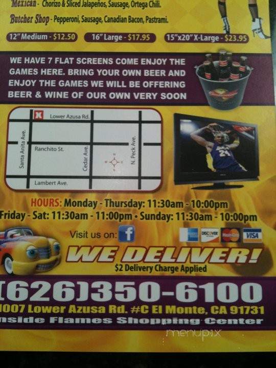 Baby Bros Pizza & Wings - El Monte, CA menu_pic