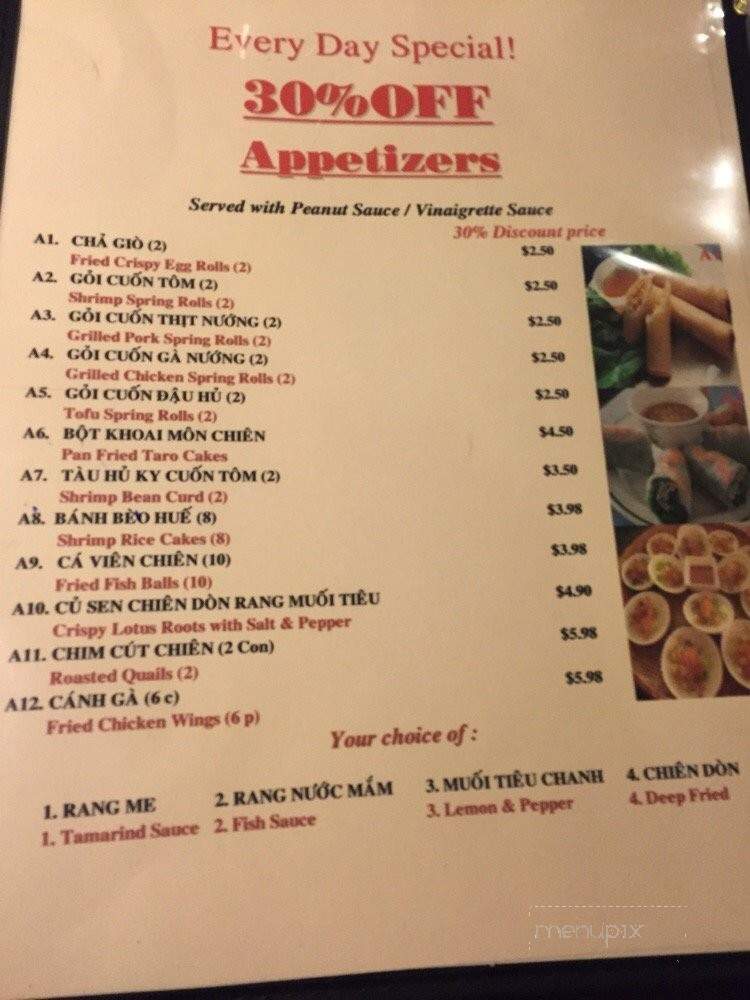 Lotus Vietnamese - Duluth, GA menu_pic