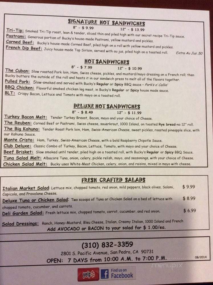 Beach City Market The Deli - San Pedro, CA menu_pic